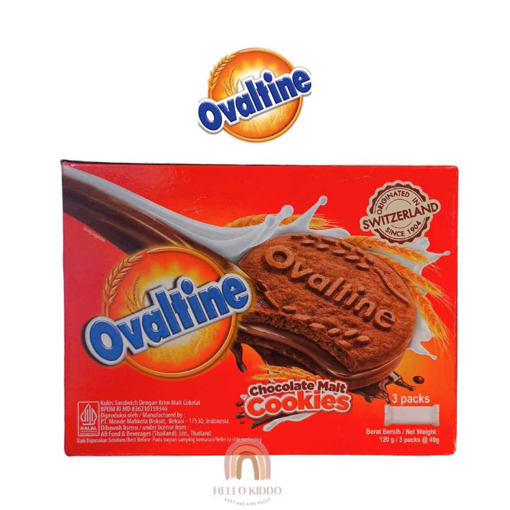 

12+ MONDE OVALTINE CHOCOLATE MALT COOKIES 120G (3X40G)