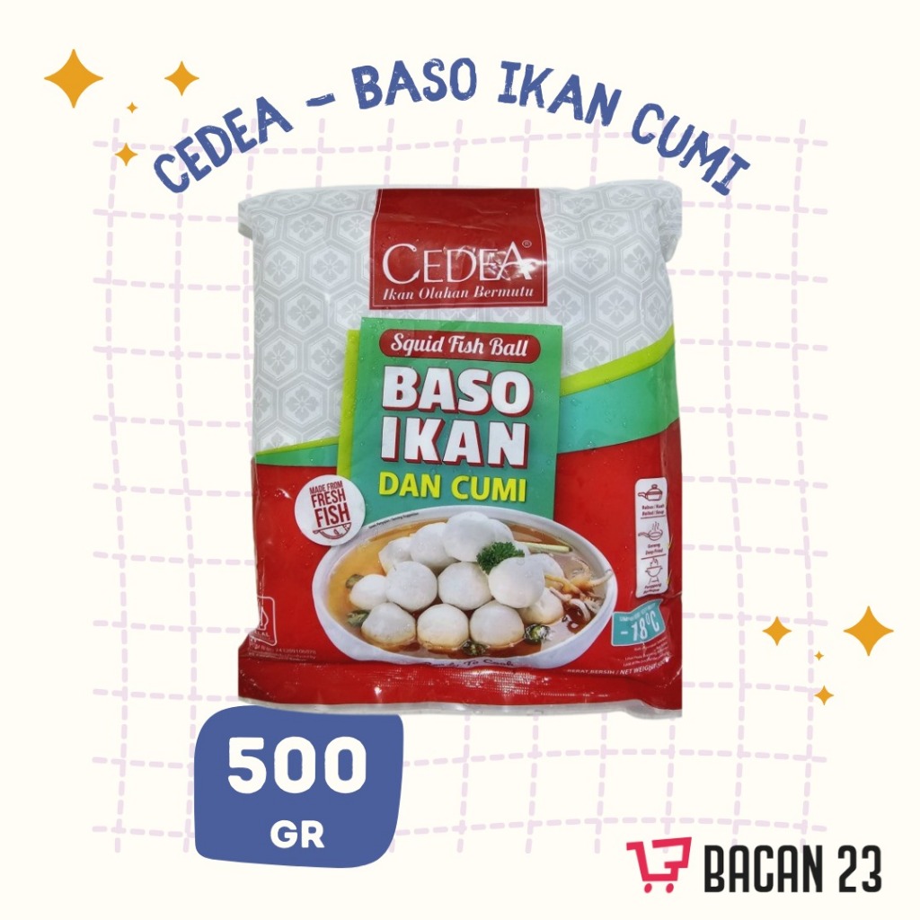 

Cedea Baso Ikan Cumi (500gr) / Bakso Ikan Frozen Food / Bacan23 - Bacan 23