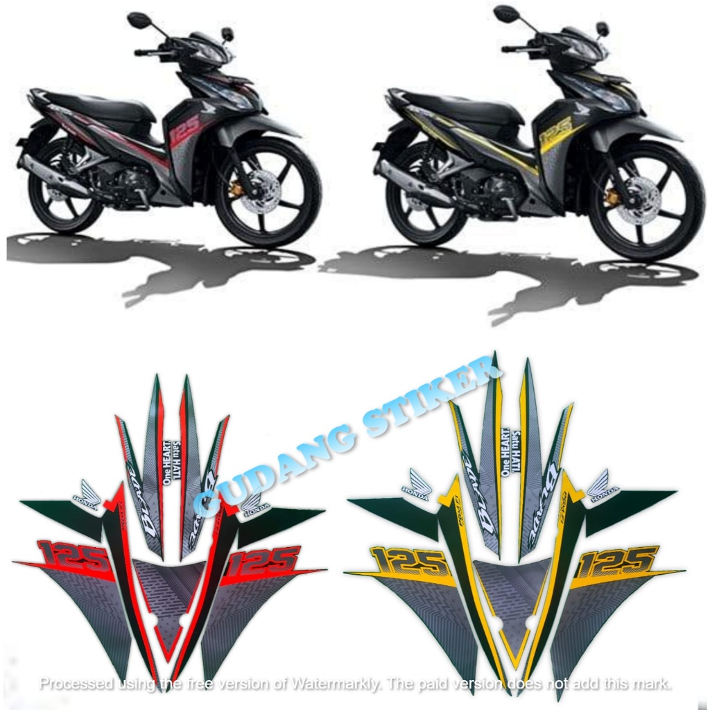 STIKER STRIPING MOTOR HONDA BLADE 125 FI 2015 2016 RACING SEPASANG STANDAR FULL SET