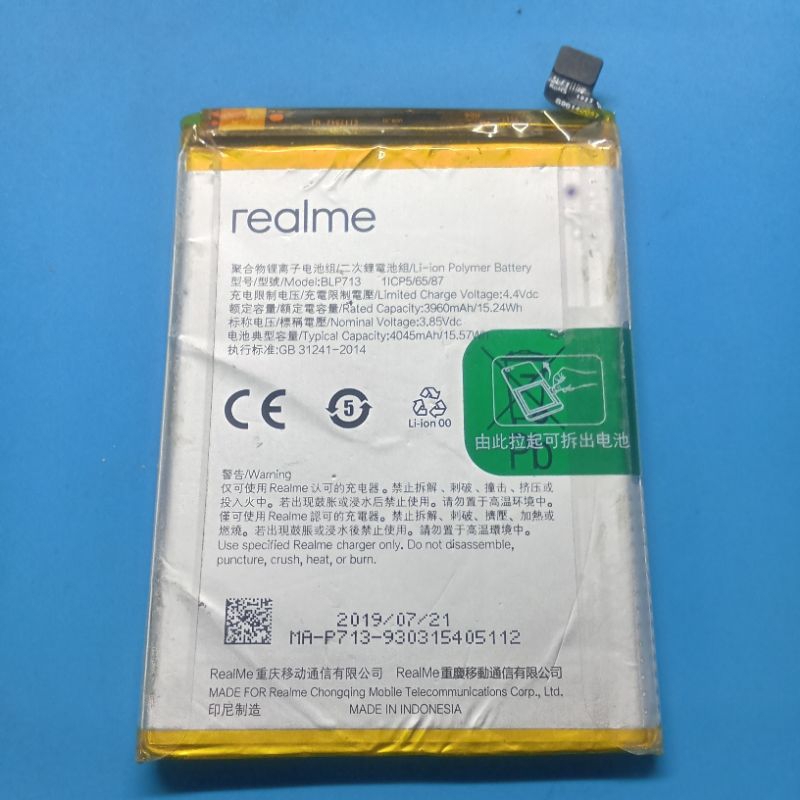 Baterai BLP713 For Realme 3 Pro Original Copotan Normal Bergaransi