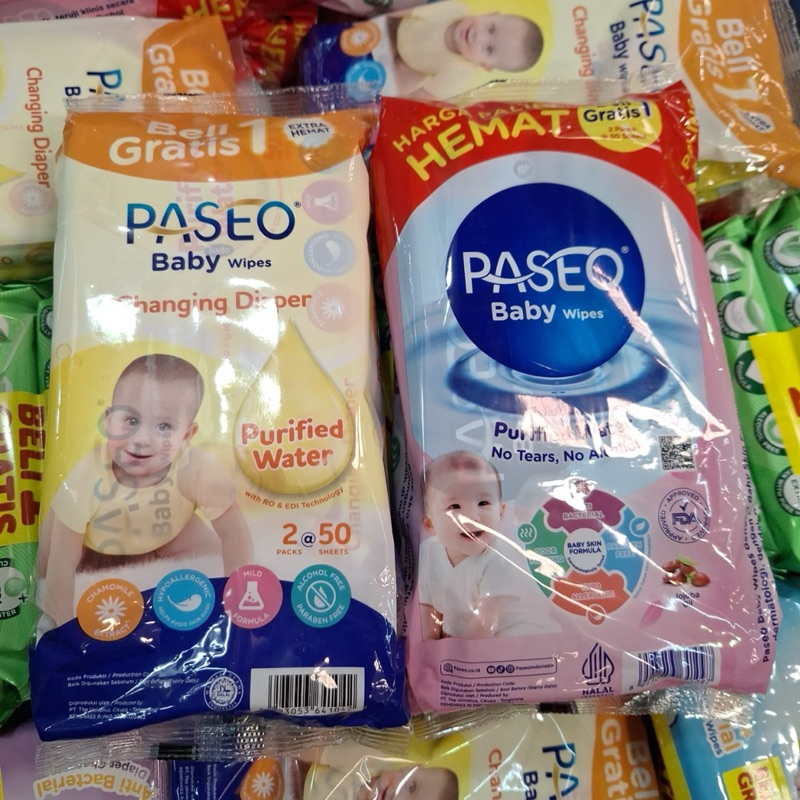 PASEO Baby Wipes 50s 1bonus1 promo