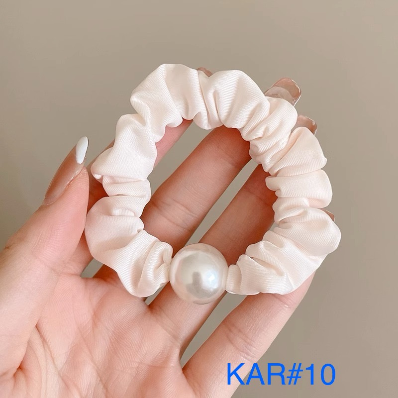 Ikat Rambut Scrunchie Korea Hijab Gelang Hairband Kunciran Cepol Jilbab Lingkar Besar Korea Motif Po