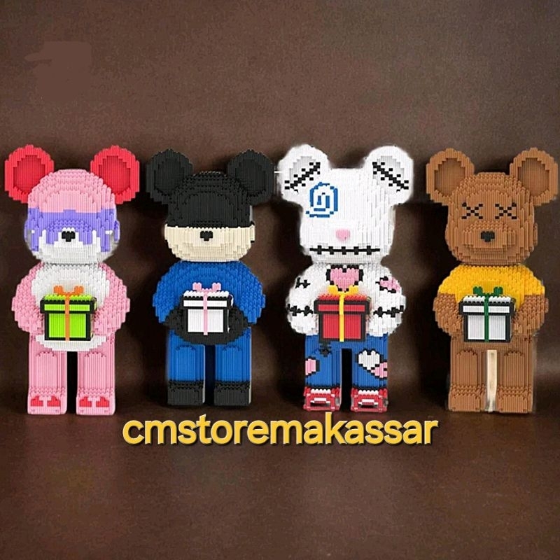 Mainan Balok Susun Anak Lego Bricks Nano Block Puzzle 3D Jumbo Violent Bear Gift Bear Series Connect