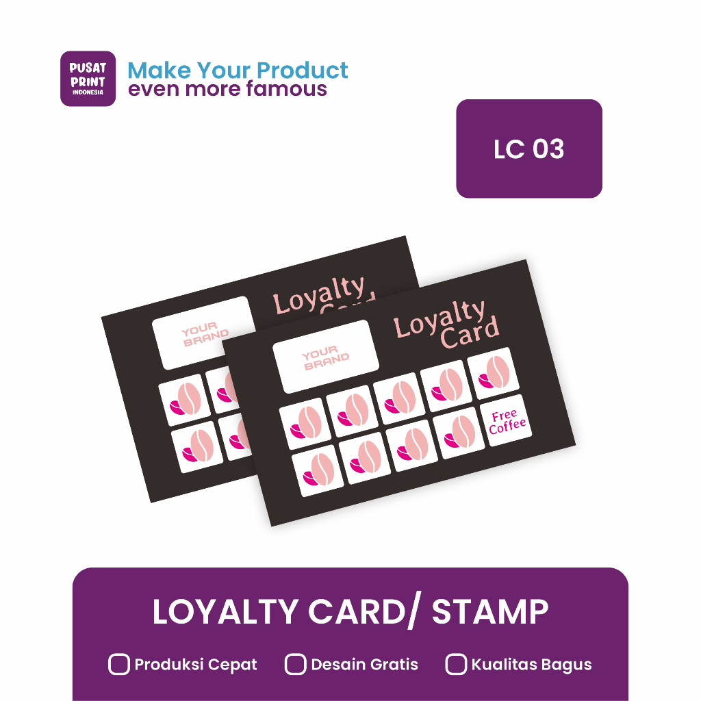

Kartu Loyalty Card /Kartu Stamp/Stamp Card LC 03