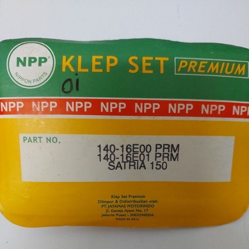 Payung klep/ klep set NPP motor Satria Fu