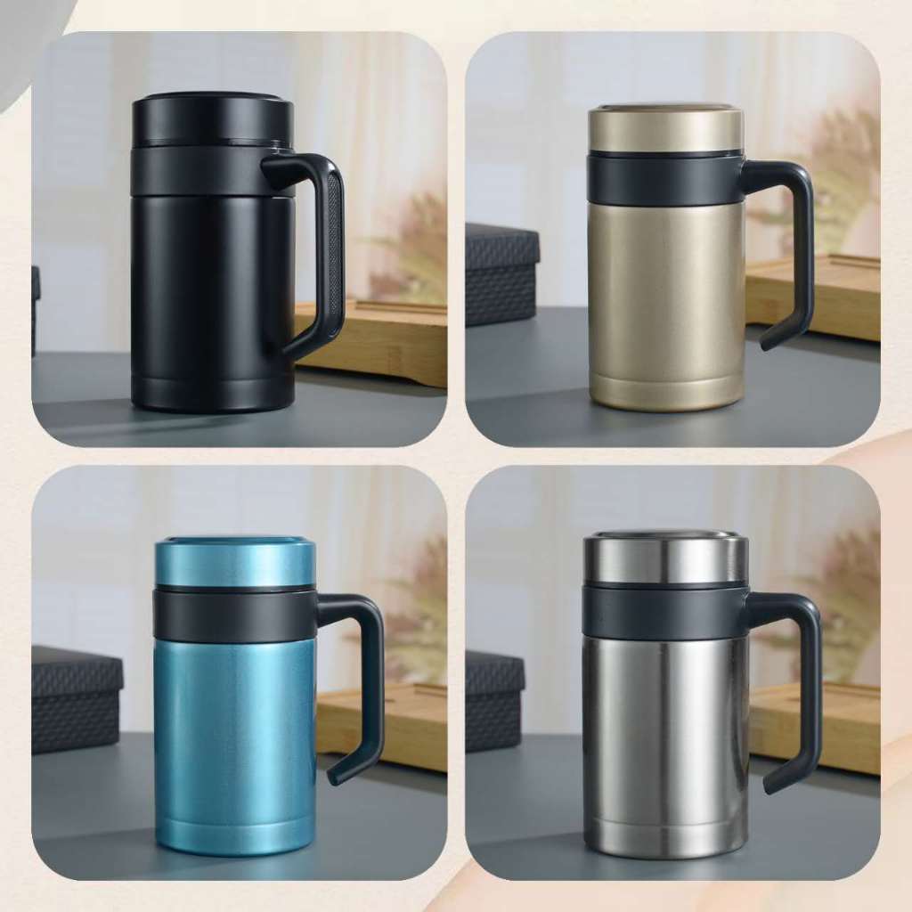 Termos/Vacuum Cup Air Minum / Mug I Termos Dengan Logo Tulisan Heenoor I Termos Polos 800Ml Termos