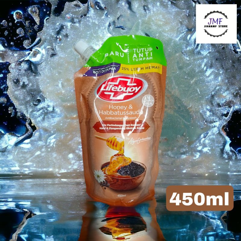 LIFEBUOY Honey & Habbatussauda Antibacterial Bodywash 450ml | Sabun Mandi Cair