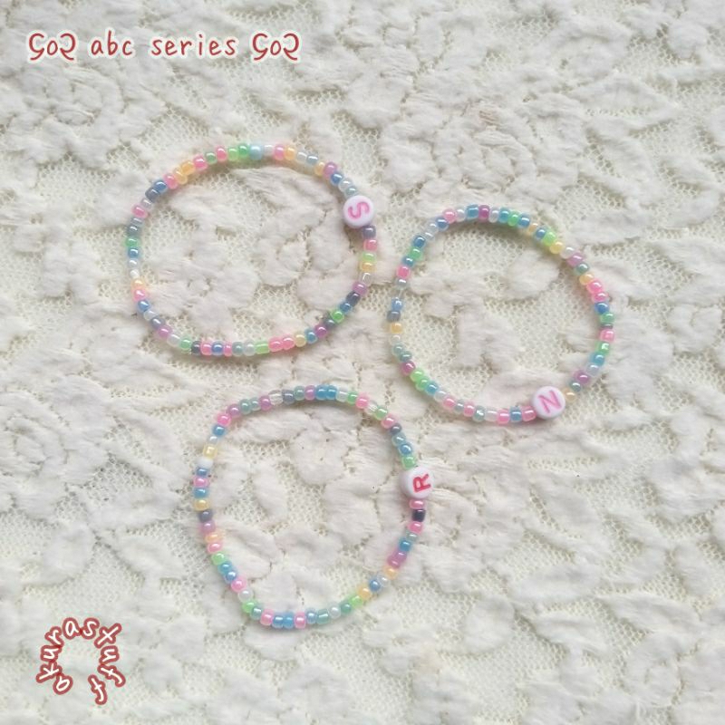 Beads Bracelet Gelang Manik Inisial Nama