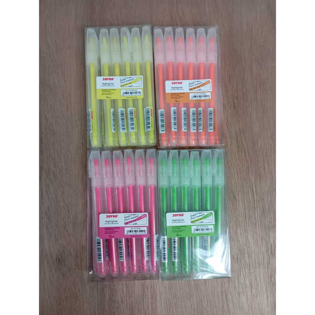 

Hightlighter Penanda Berwarna Joyko HL-73 ~ 76 stabilo spidol warna kuning hijau pink oranye