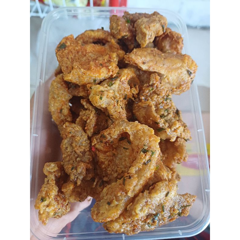 

KRIPIK KULIT AYAM CRISPY BOX 500ML FULL