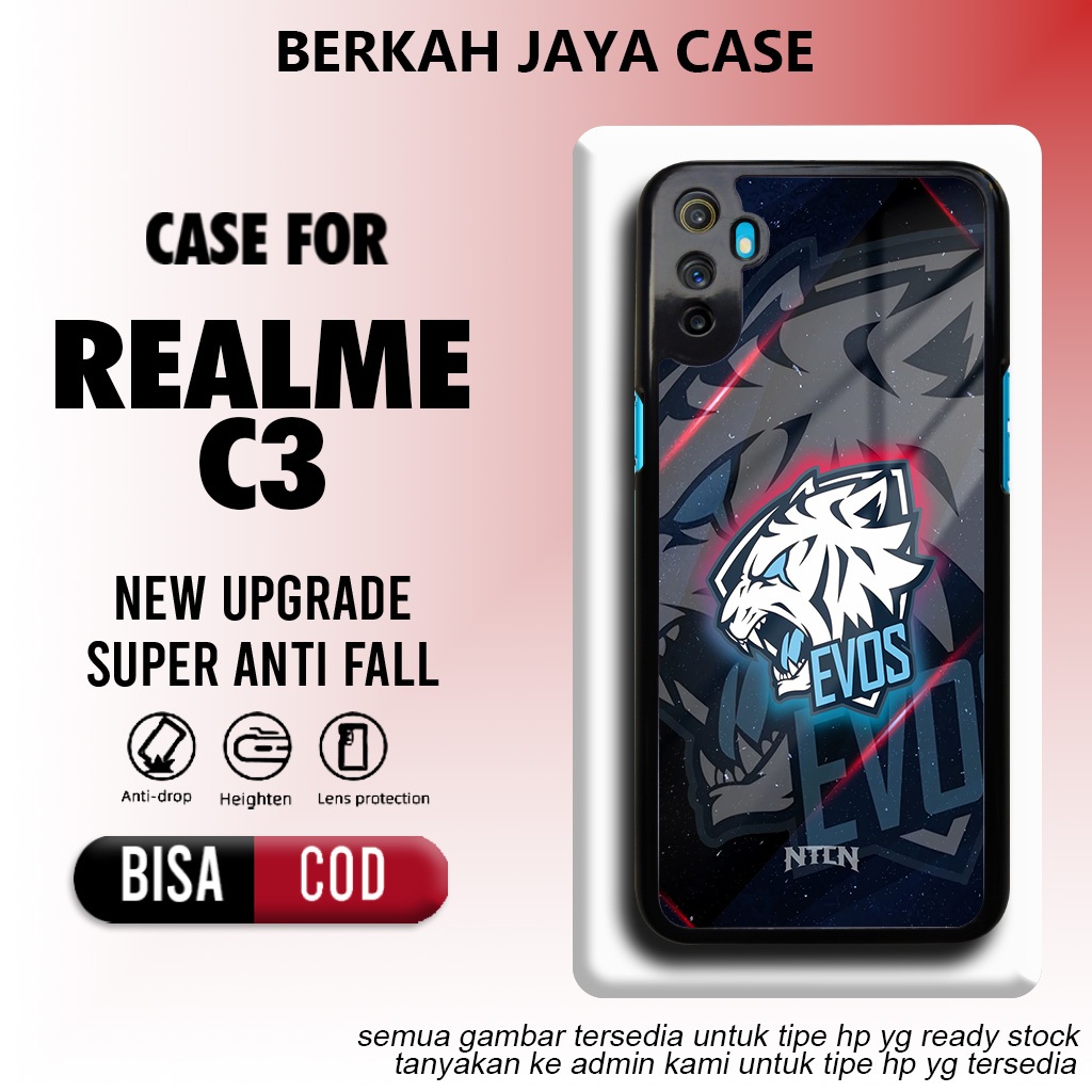 Case Realme c3 Terbaru - Casing Realme c3 - Motif Evos - Hardcase Premium Glossy - Softcase Hp Realm