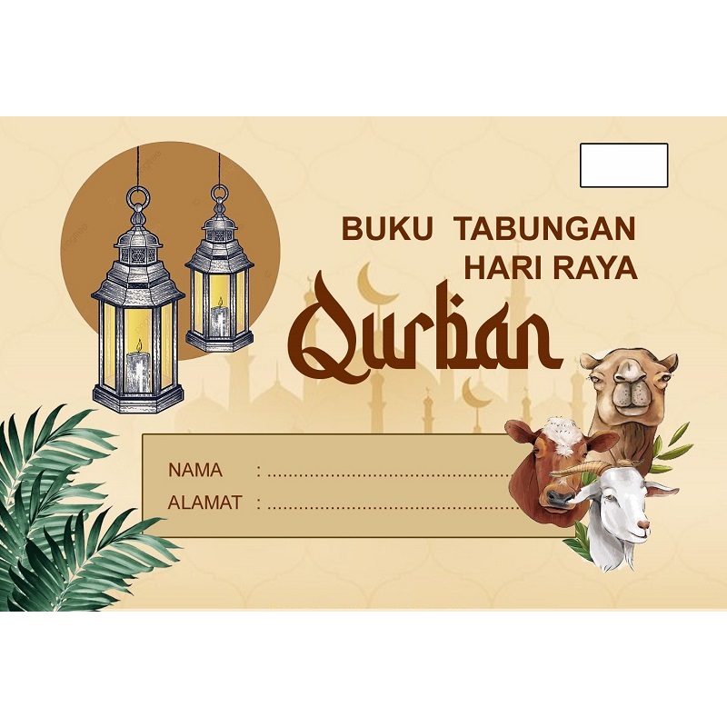 

ES88 CUSTOM BUKU TABUNGAN QURBAN/TABUNGAN HARI RAYA QURBAN 20 HAL BAHAN COVER ART PAPER