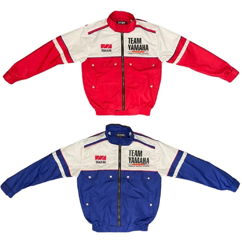 Jaket Yamaha Vintage Merah Putih untuk Motor Rxking F1zr Mio Racing Sport