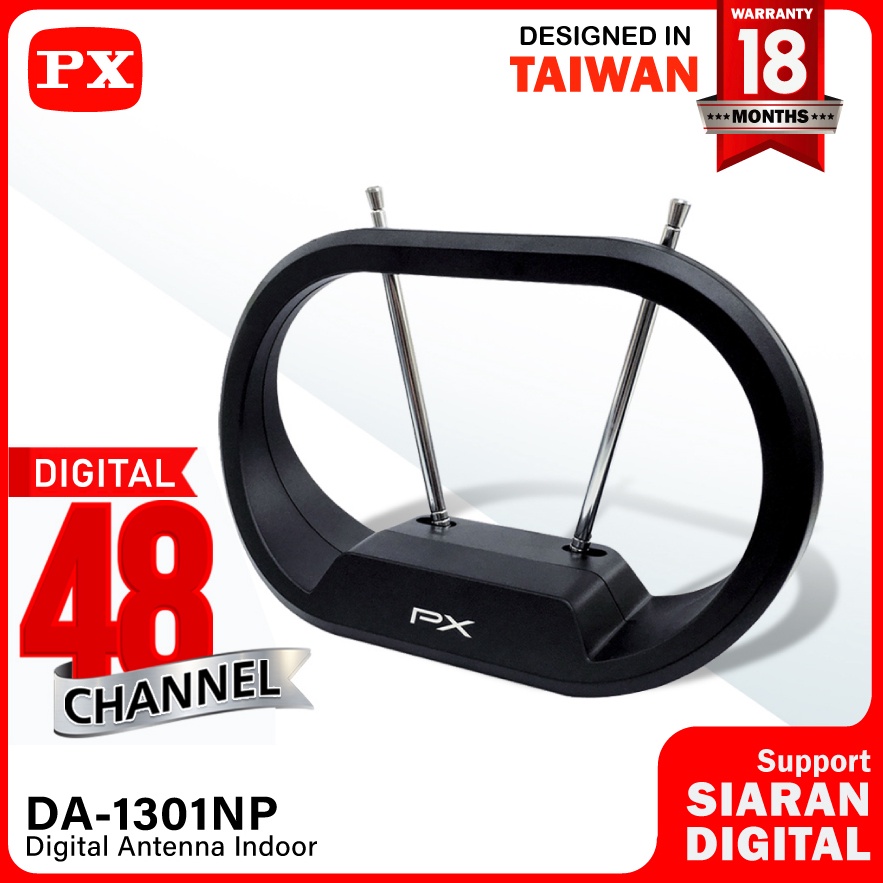 KODE Q48Q Antena TV Indoor PX DA131NP Digital TV DVBT2 Garansi 18 Bulan