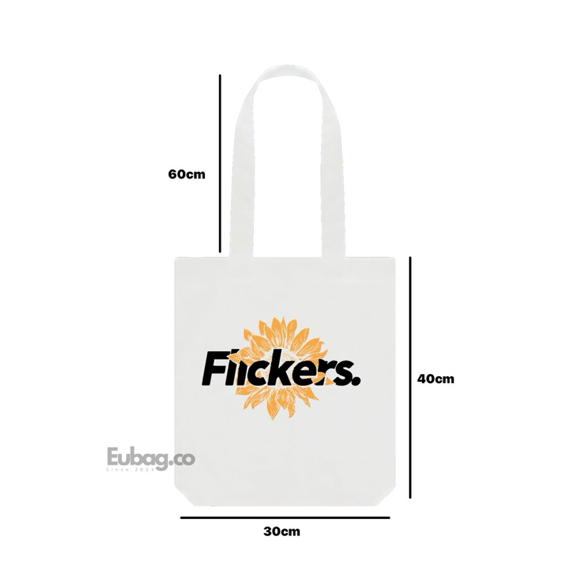 TOTEBAG FLICKERS WHITE SIZE S