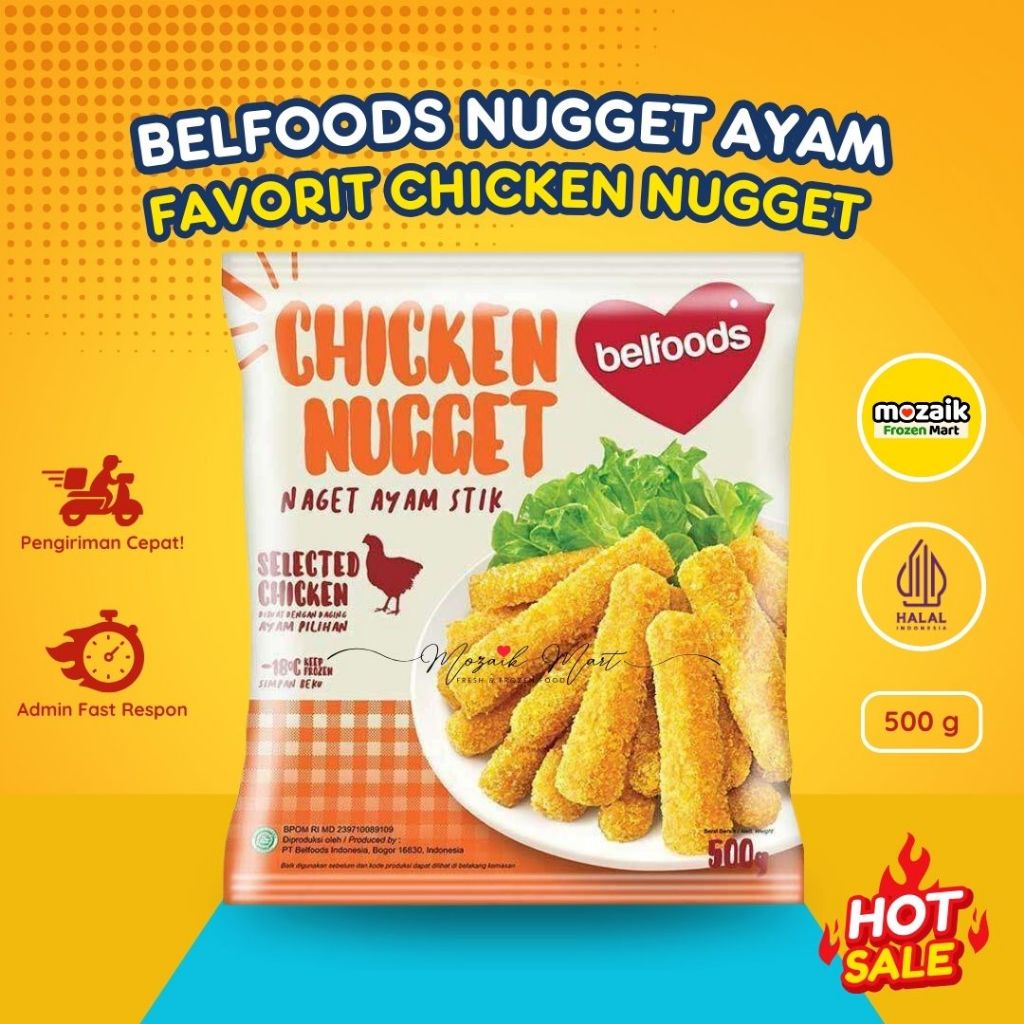 

Belfoods Fav Nugget Ayam Stik Frozen Mart Frozen Food Palembang 500gr
