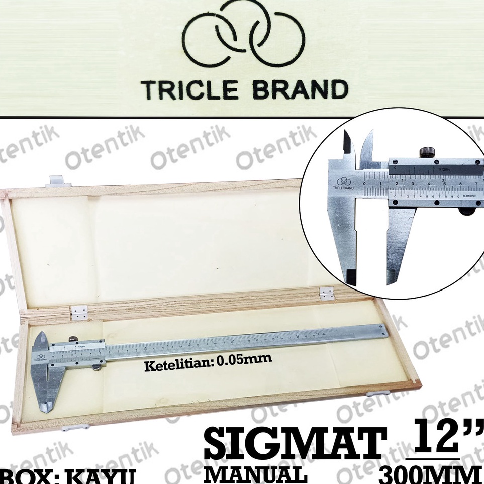 

KODE P65Y SIGMAT 12 INCHI JANGKA SORONG 3 MM VERNIER CALIPER 12 IN