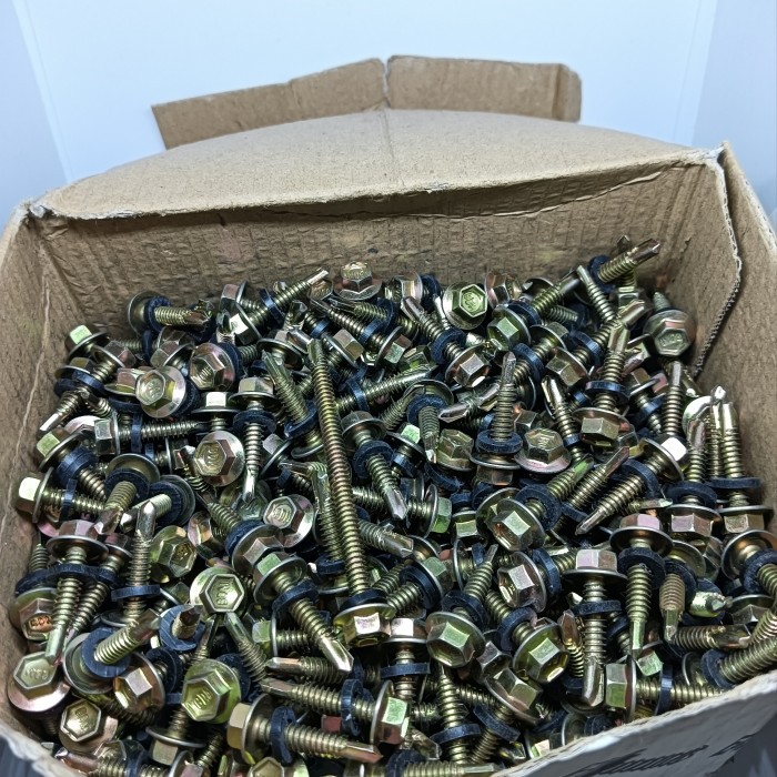 50 PCS/Hex Flange sds 12x25.baut baja ringan