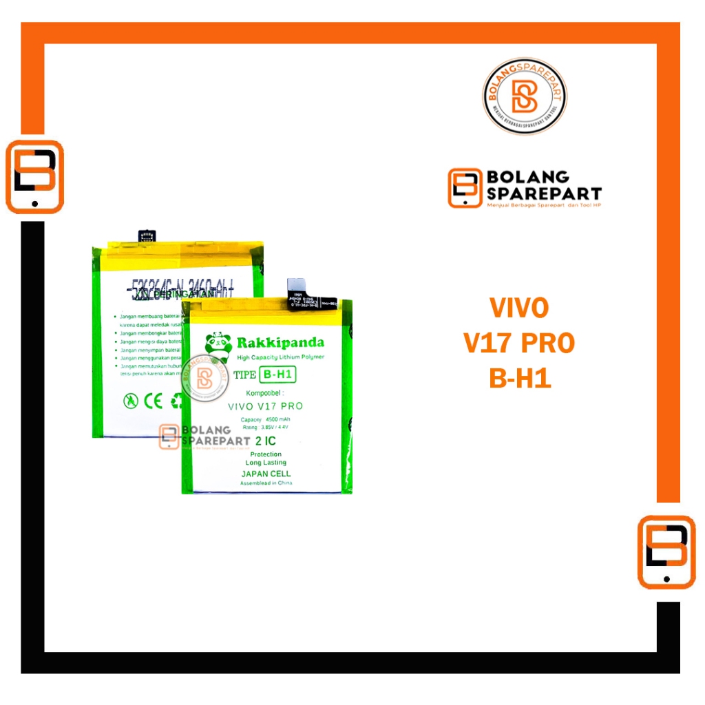 BATERAI BATRE VIVO V17 PRO B-H1 RAKKIPANDA DOUBLE IC