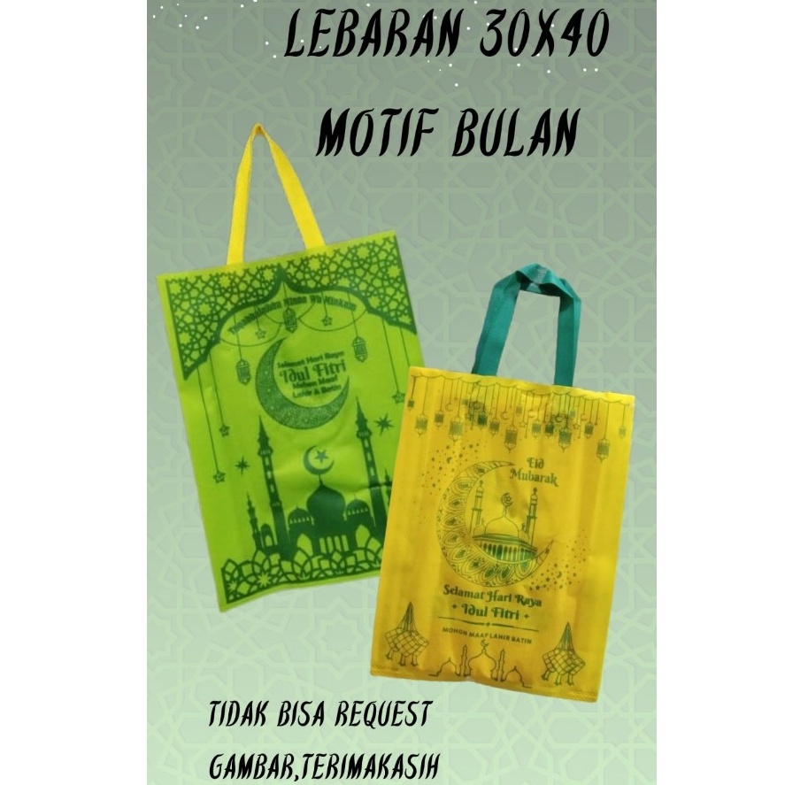 

Harga Termurah Goodie Bag HLS UK 3x4x8 edisi IDUL FITRI 224 MOTIF BULAN SABLON 2 SISI Harga Perlusin Isi 12pcs