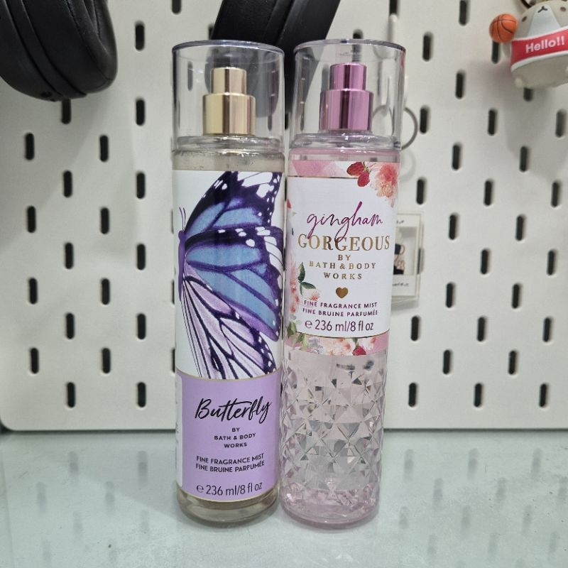 PRELOVED BBW Bath & Body Works Body Mist (BUTTERFLY) (GINGHAM GORGEOUS) original asli second pernah 