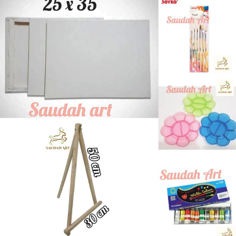 

KODE S5Y Paket Lukis Lengkap kanvas 25x35kuaspaletcat aireasel 3x5