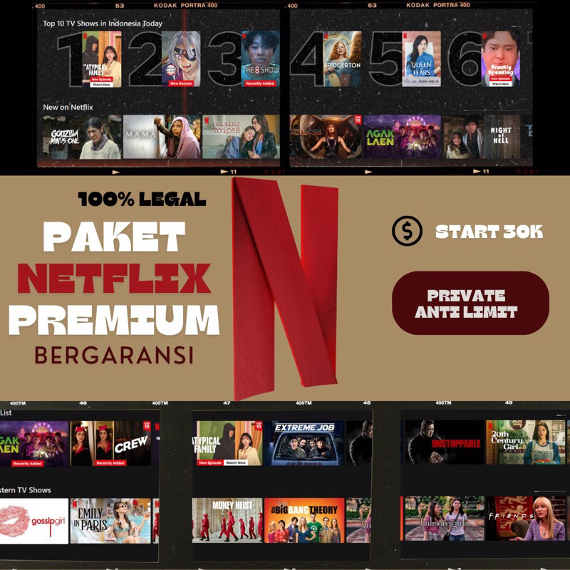 NETFLIX PRIVATE 1 BULAN MURAH FULL GARANSI