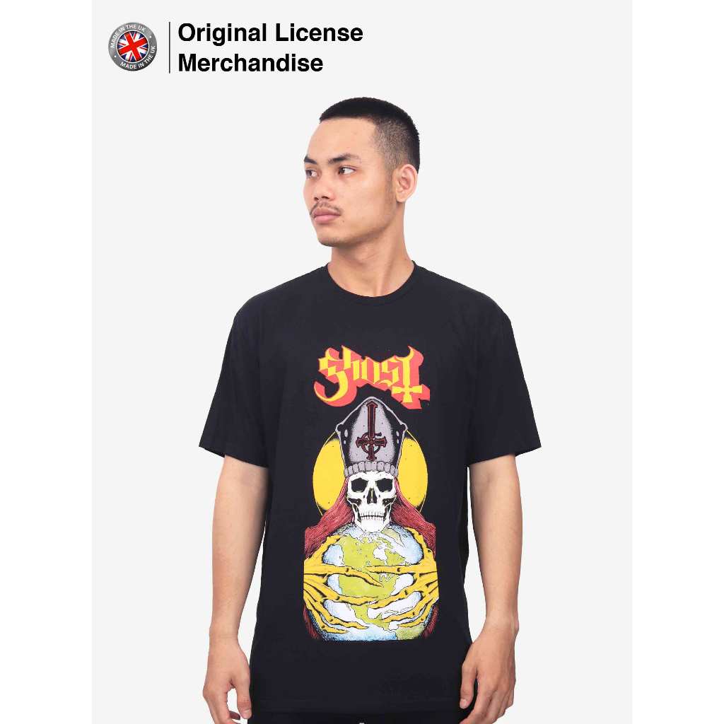 Kaos Baju Motif Terbaru Pria Casual Motif Band Musik GHOST Ori Blood Ceremony