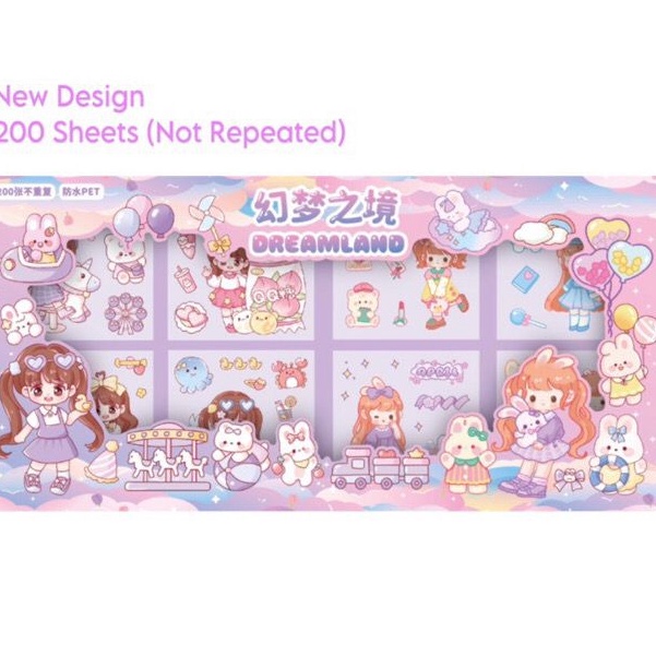 

2 lembar Sticker Box PVC Jumbo Size Stiker