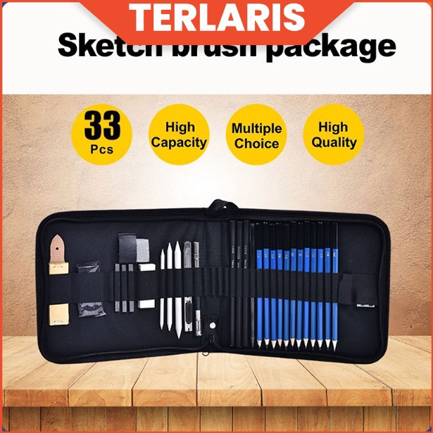 

KODE Q39K Pensil sketsa 33PCSSet Sketch Pensil Pisau Penghapus dan Pensil Gambar untuk Keperluan Sekolah Professional Drawing Sketch Pencil Set Charcoal Eraser Art Painting Kit