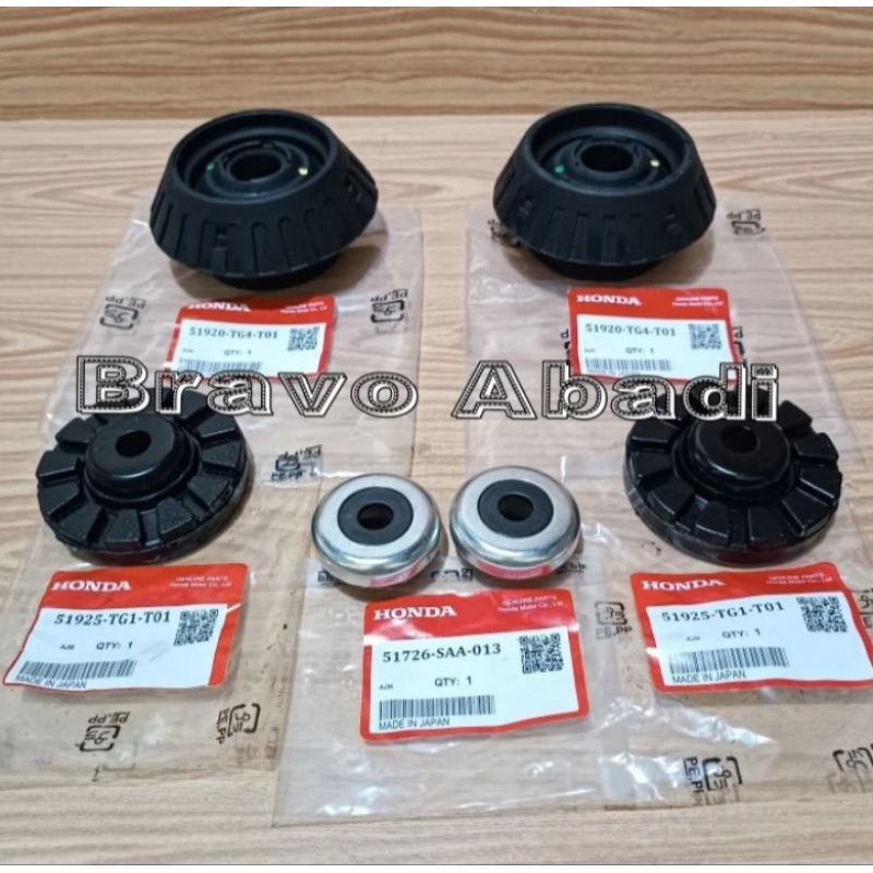 Support Shock Depan + Bearing Support + Tatakan Mobilio Brio Brv