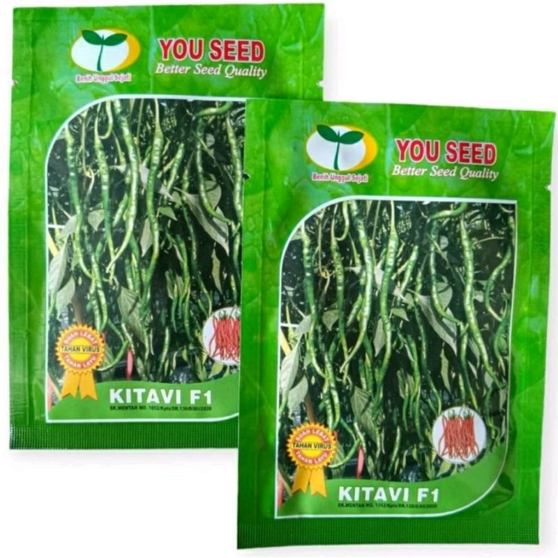 Benih Bibit Cabe Keriting KITAVI F1 Bibit Tahan Virus Cabe keriting Unggul Hibrida F1 isi 10 Gr