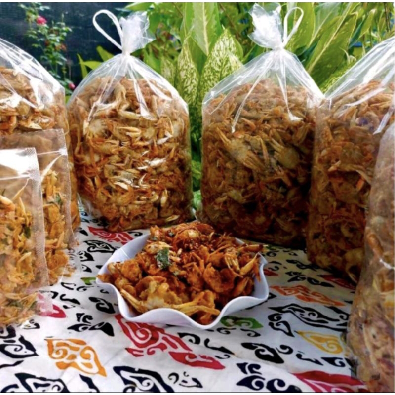 

BABY CRAB SNACK /BABY CRAB CRISPY PEDAS DAUN JERUK 250 GRAM/ ANAK KEPITING PEDAS/ RAJUNGAN CRISPY