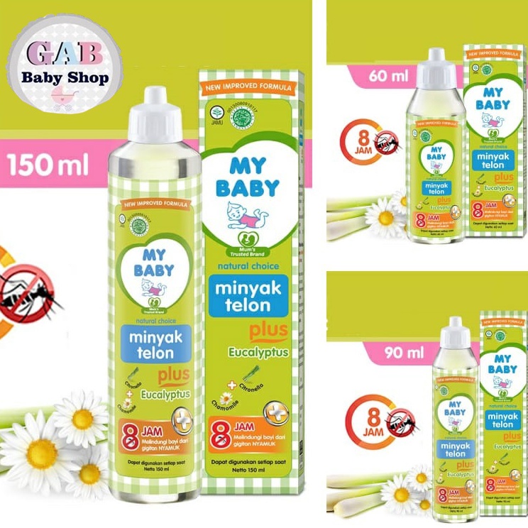 

MY BABY Minyak Telon Mybaby Plus Eucalyptus dan Lavender Minyak Bayi Anti Nyamuk Tahan Lama 8 Jam 6ml 9ml 15ml