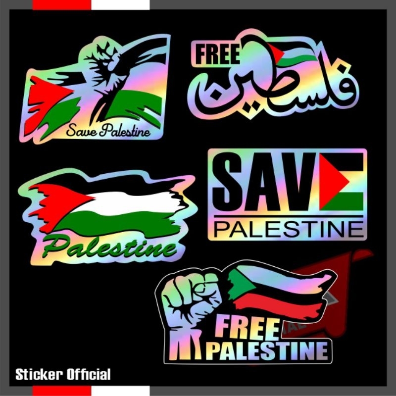 

sticker paleatine, free palestine, bendera palestine