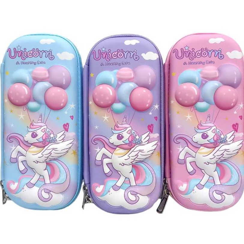 

Kotak Pensil Unicorn Import 3D Timbul Karakter Tempat Pensil Unicorn Anak Paud TK SD ala Smie Kualitas Import kado anak perempuan
