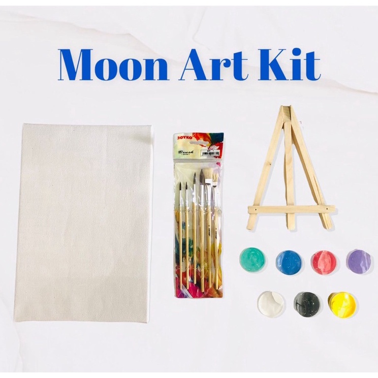 

Diskon Promo Canvas Painting Kit Painting Kit Alat lukis 1set lengkap Alat Lukis Termasuk Easel Painting Kit by Moon art