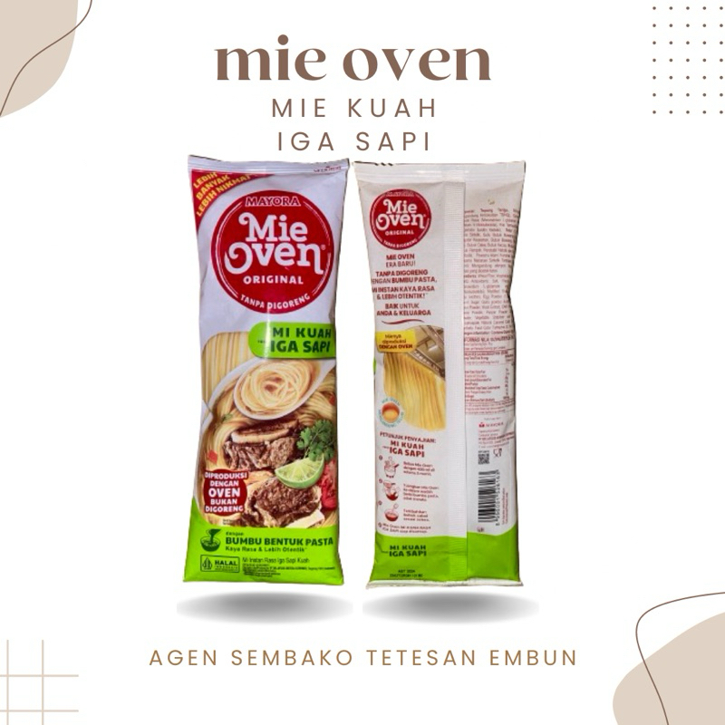 

Mie Oven All Variant Iga sapi,Goreng Bawang,Gulai Sultan