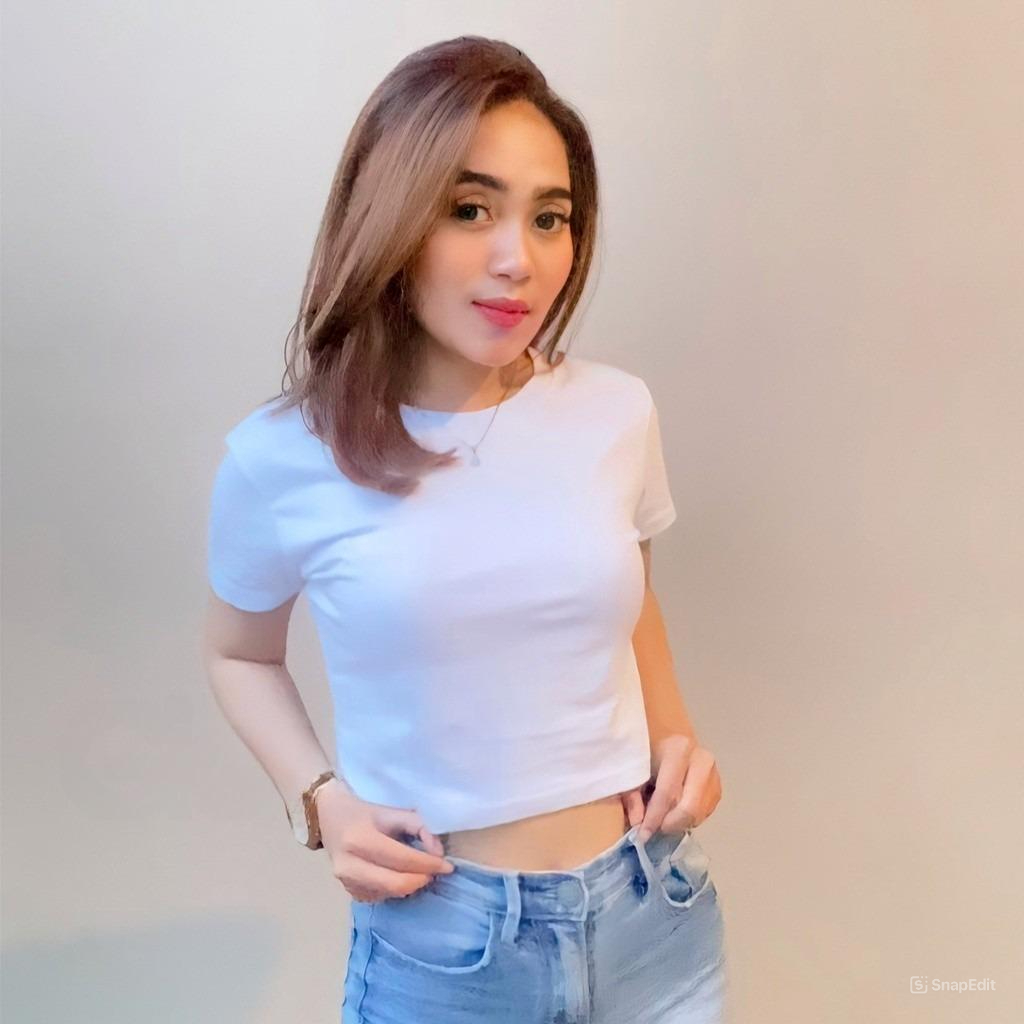 KAOS CROP TOP | KAOS CROP TOP WANITA | CROP TEE KAOS POLOS WANITA COTTON COMBED 24s.