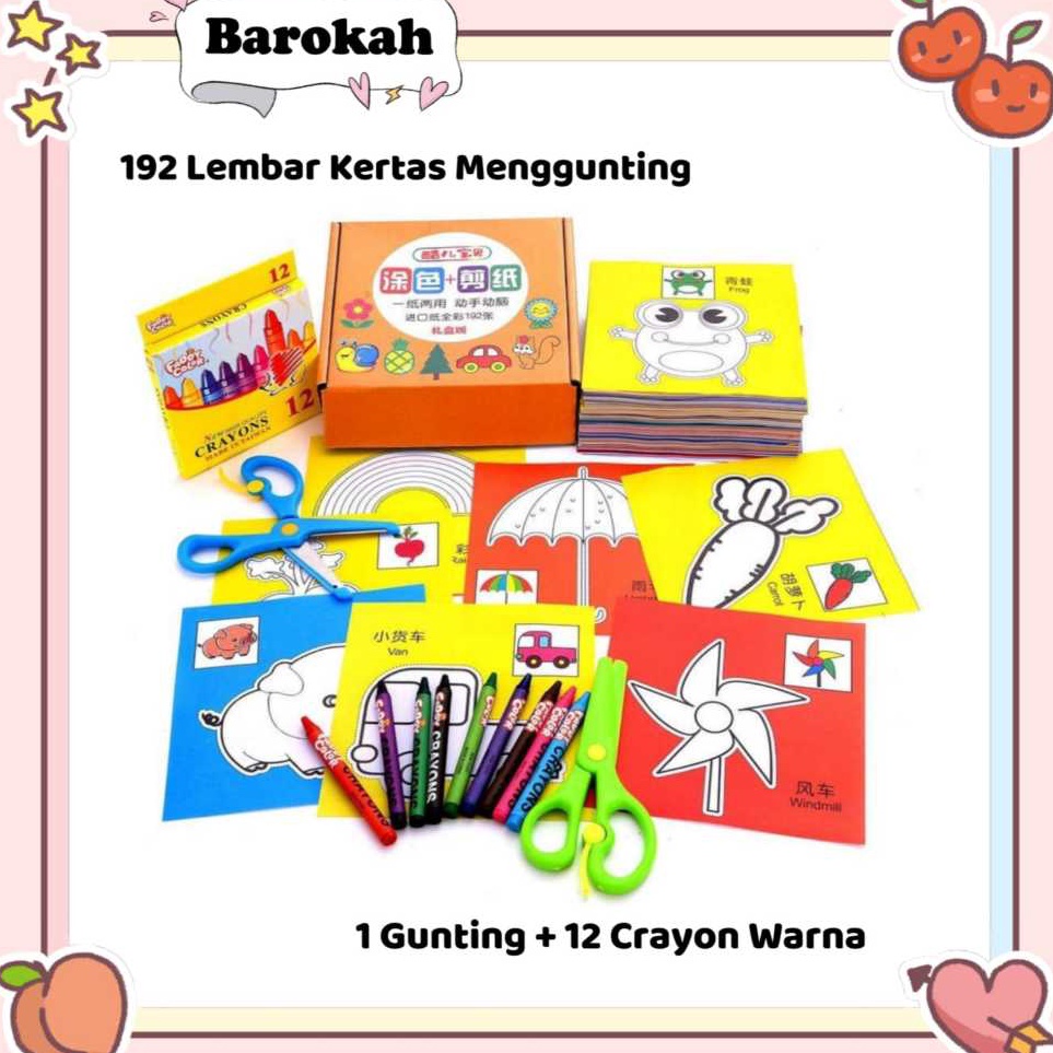 

BAROKAH Set edukasi 192 kes menggambar ting dan crayon warna Buku mengting