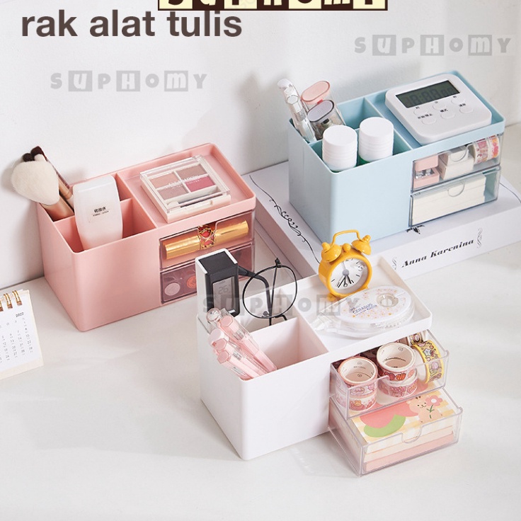 

kotak pensil Organizer stationeryKotak Pensil Meja Laci mini aesthetic Kotak Alat Tulis Desktop Organizer Storage Tempat Alat Tulis Penyimpanan Alat Tulis