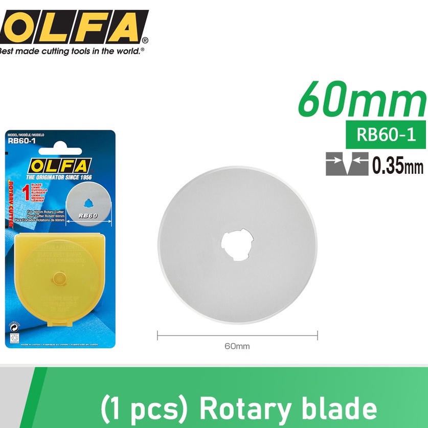 

OLFA Refill Rotary Cutter 6mm RB6 1pcpack Spare Blade RB61