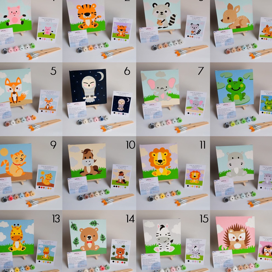 

Paint by Numbers Kit Animal Series Paint Inc ID Painting Kit Paint by Number Gifts Hadiah Hampers