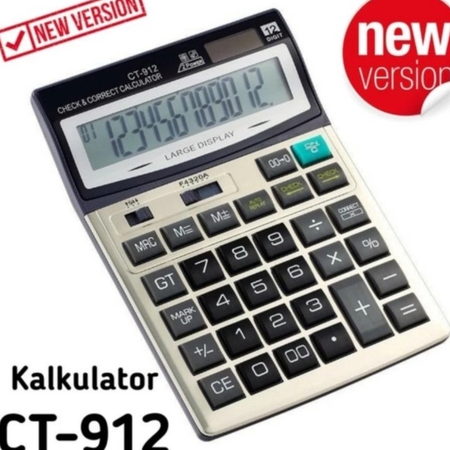 

Gaya CITIZEN CT912 KALKULATOR CHECK CORRECT 12Digit CALCULATOR DESKTOP CT912