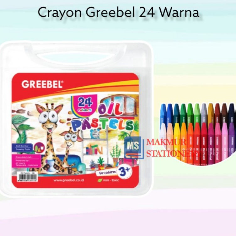 

Produk Keren Crayon Kerayon Greebel 24 Warna Oil Pastel