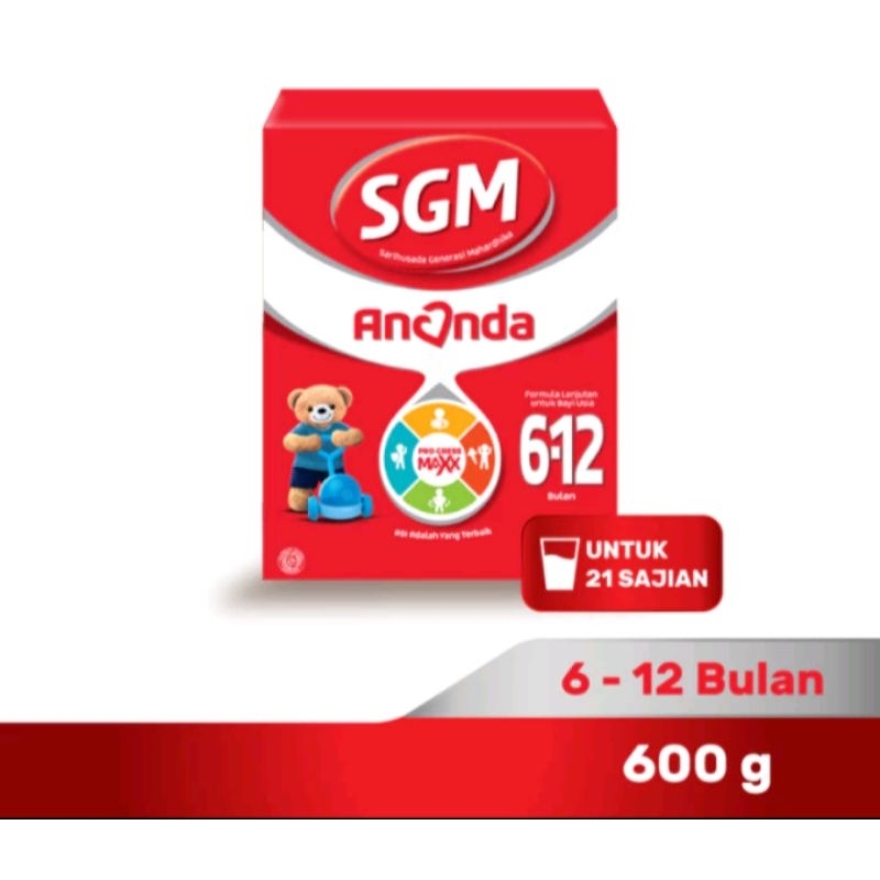 

SUSU SGM ANANDA 0-6 BULAN / 6-12 BULAN 600G