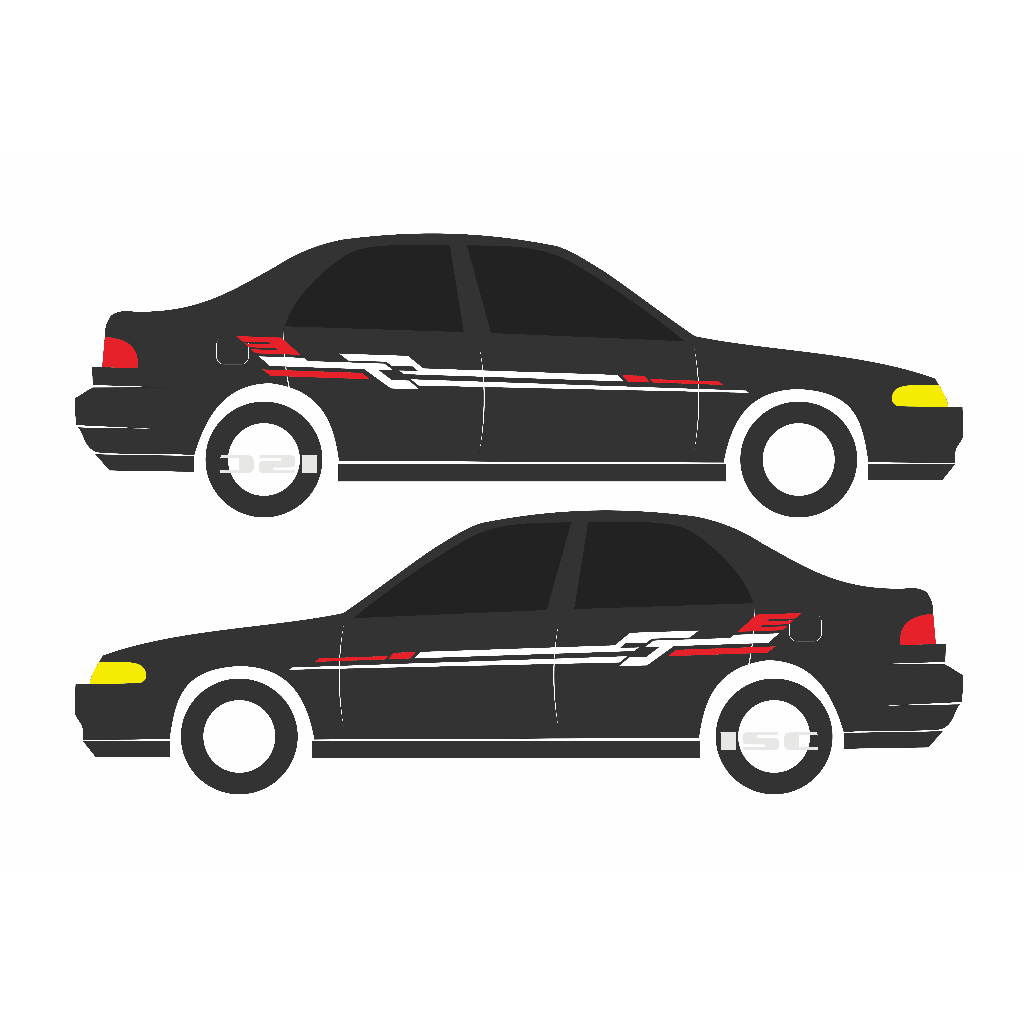 STIKER CUTTING MOBIL SEDAN