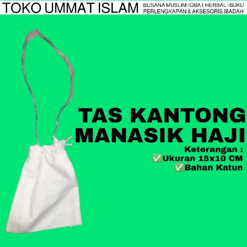 

Tas kantong Manasik Haji Ukuran 15x10 Bahan Kantun