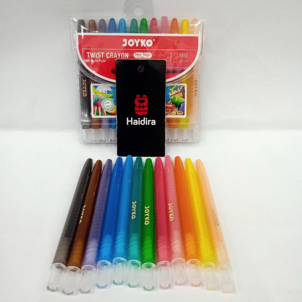 

TWIST CRAYON PUTAR JOYKO TWCR MINI 12 WARNA PASTEL KRAYON TIDAK BERACUN