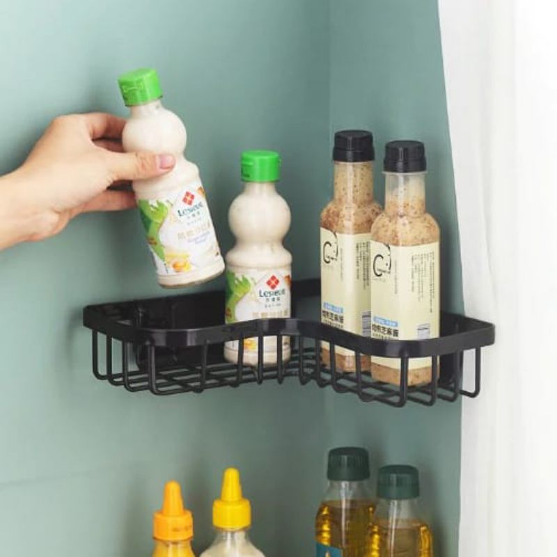 Rak Kamar Mandi Tempel Dinding Rak Sabun Kamar Mandi PVC Gantung Tanpa Bor